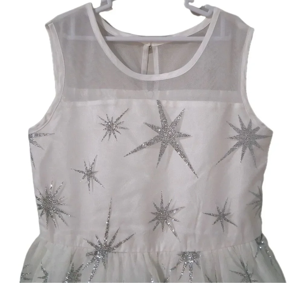 The Children's Place Star Sparkly Girl's Dress Sz 8 Holiday Special Occasion NWT